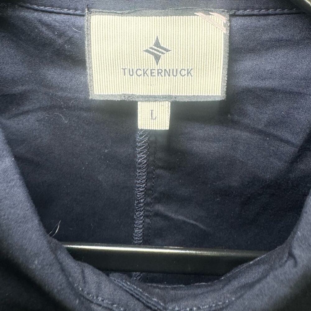 Tuckernuck New Briana Dress Midi Button Down Long Sleeves Dark Navy Size Large - Picture 11 of 15